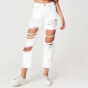 Carmar LF White Distressed Jeans